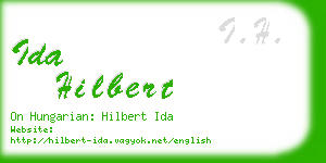 ida hilbert business card